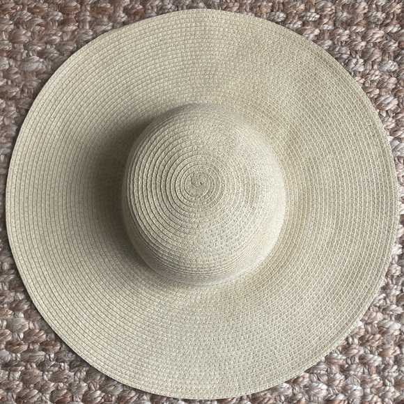 New: J Crew Wide Brim Paper Straw Packable Hat. One Size - Picture 5 of 9